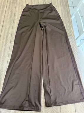 Wide Leg Women's Pants in Dark Brown